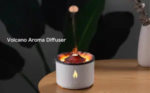 Oil Diffuser With Flame Light Cool Mist Humidifier