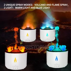 Oil Diffuser With Flame Light Cool Mist Humidifier