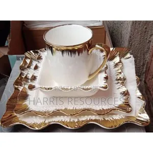 16pcs Ceramic Dinner Plate Set With Cups