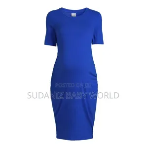 Time and Tru Women’S Maternity Ruched Dress, Sizes S-2xl