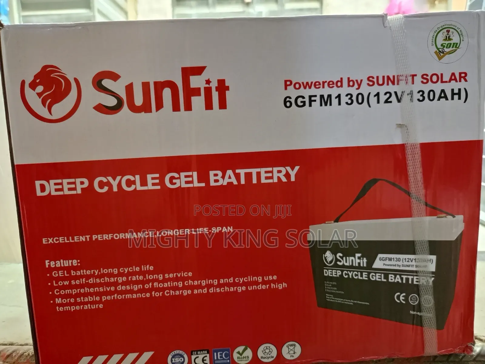 This Is Sunfit 130ah Small but Might Battery