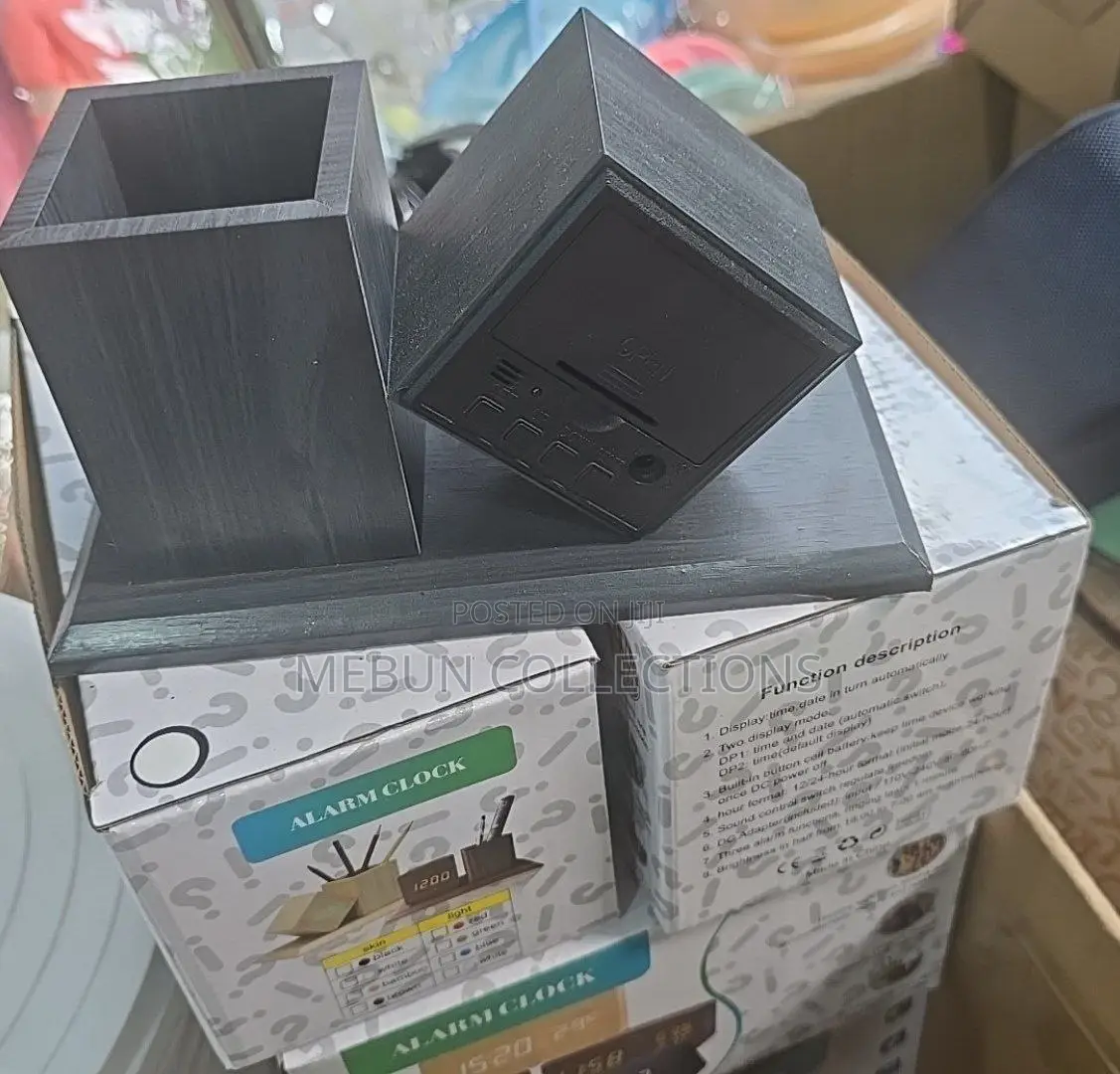 Pen Stand With Digital Clock