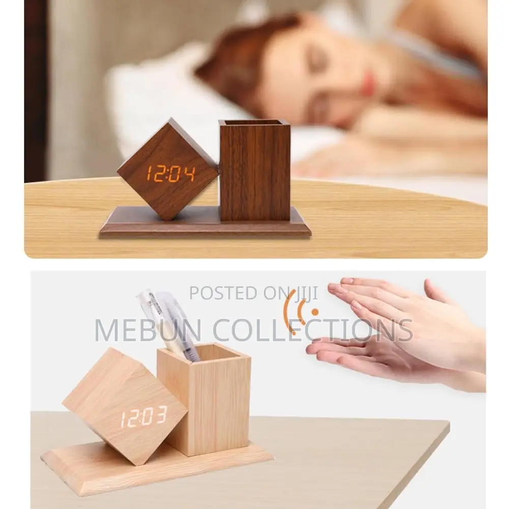 Pen Stand With Digital Clock