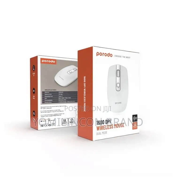 Porodo 2.4g Wireless and Bluetooth Rechargeable