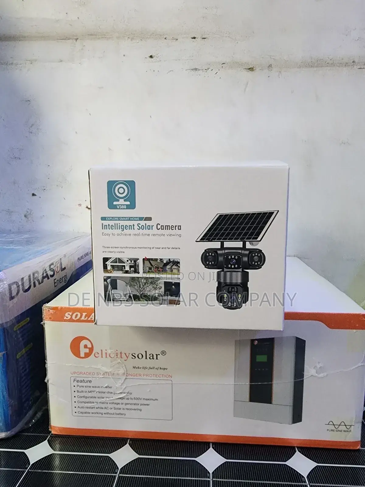 PTZ 4g 3lens V380pro Solar CCTV Alert Camera System