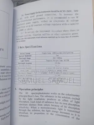 Spectrophotometer Model 721
