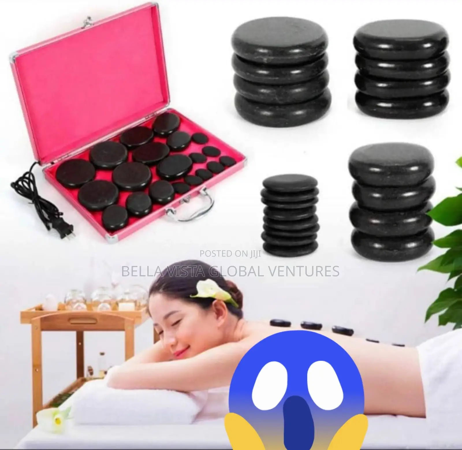 16 Pieces Massage Hot Stone With Heating Box