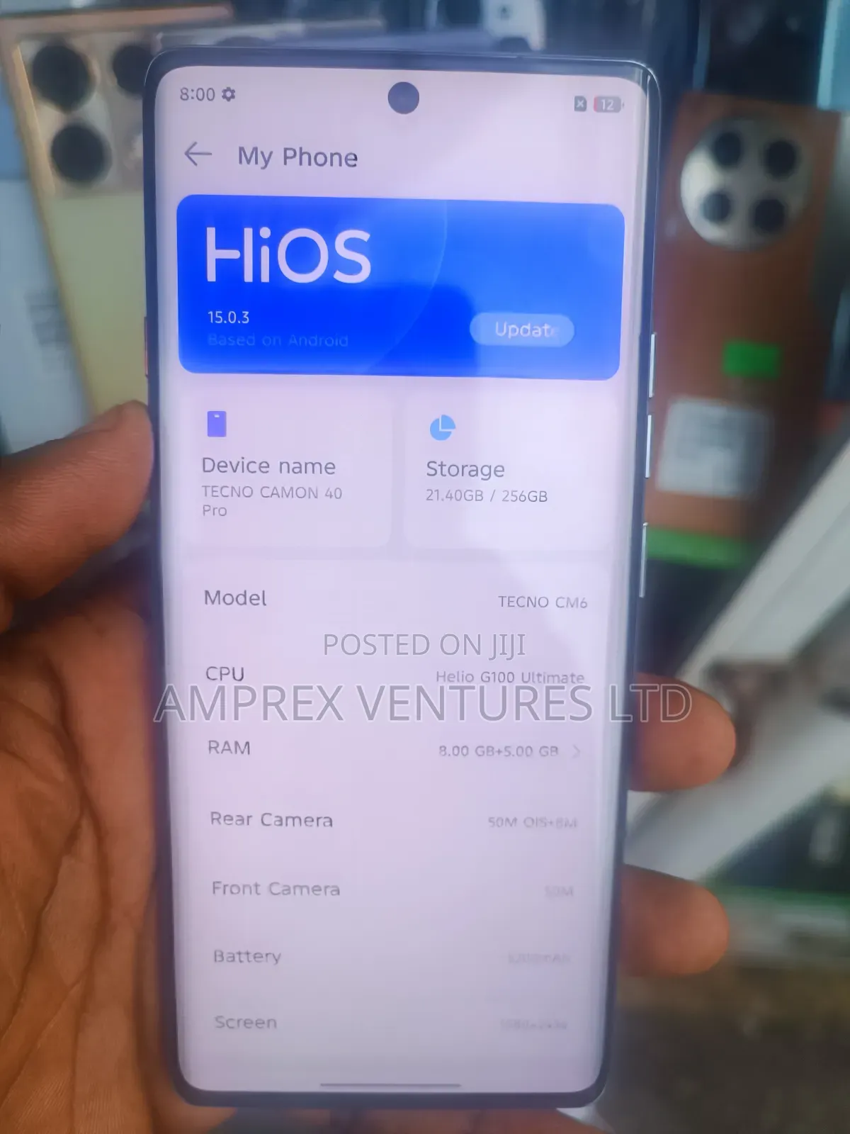 Tecno Camon 40 Pro 256 GB Blue