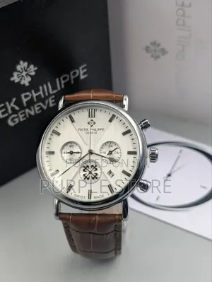 Functional Chronograph Patek Philippe Men's Leather Watch