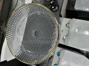Transparent Crystal Glass Countertop Basin