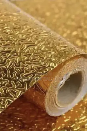 10m Gold Kitchen Self Adhesive Cabinet Covers - Kitchen Wallpaper