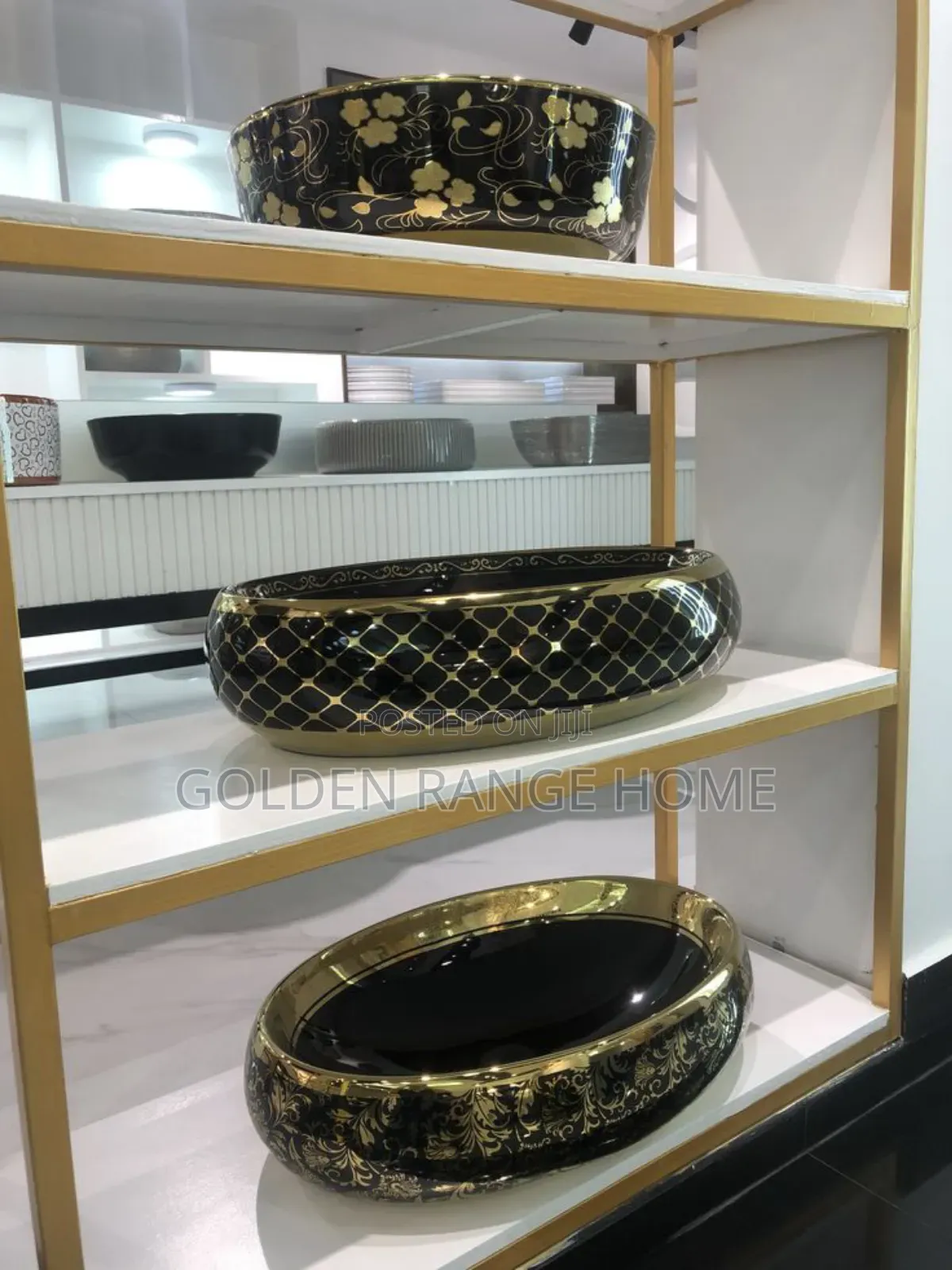 Black Designed Countertop Basin