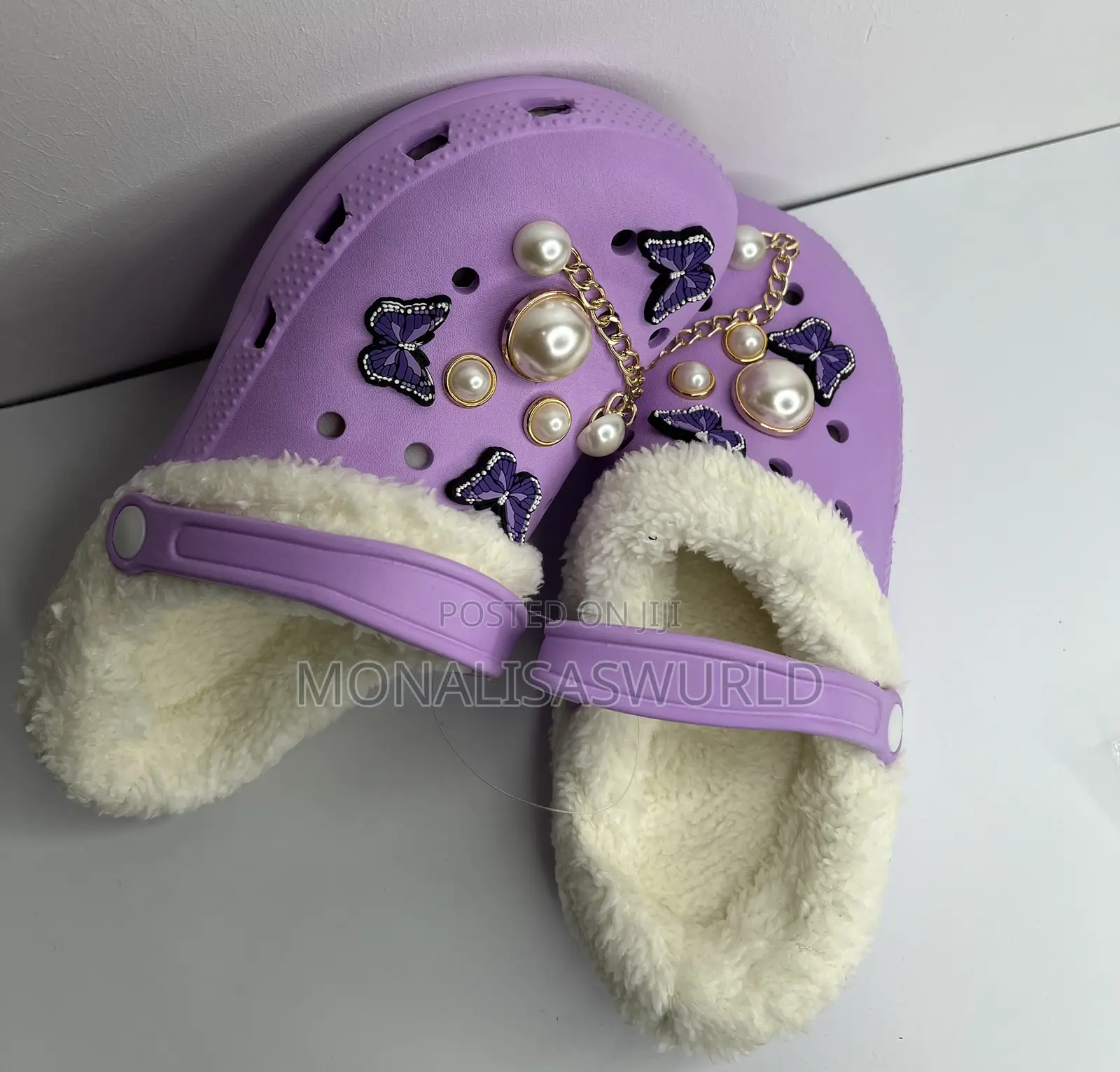 Crocs With Detachable Fur
