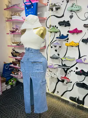 Denim Cargo Skirt