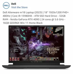 New Laptop Dell Alienware M18X 64GB Intel Core I9 SSD 500GB
