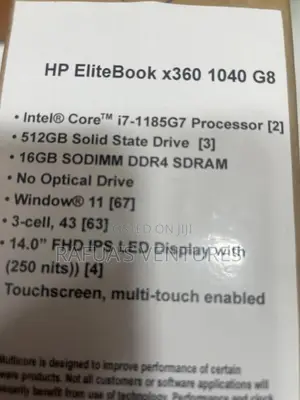 New Laptop HP EliteBook 1040 G8 16GB Intel Core i7 SSD 512GB