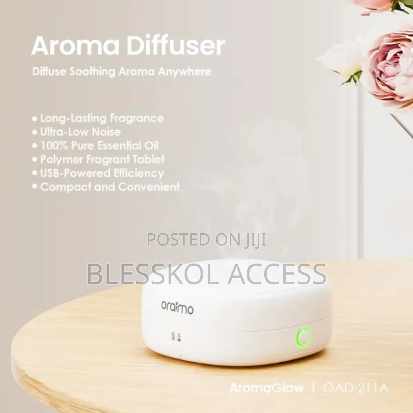 Oraimo Aromago Waterless Rechargeable Aromatherapy Diffuser