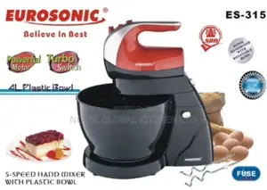 Eurosonic 4.0l Hand Mixer With Rubber Bowl