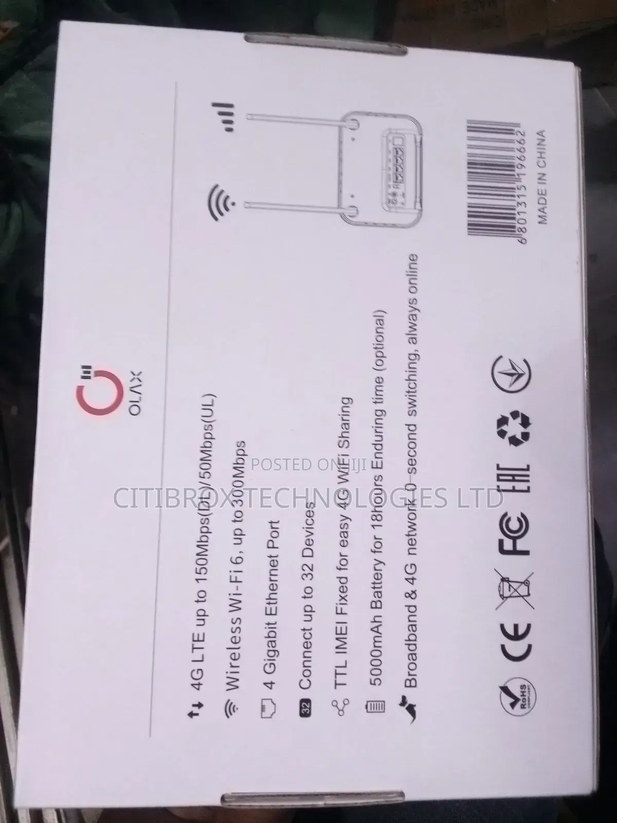 Olax Wifi Router Ax8 Pro 300mbps