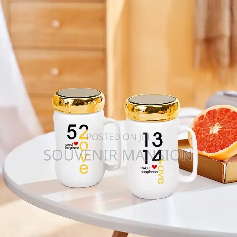 Ceramic Mug With Glass Cover