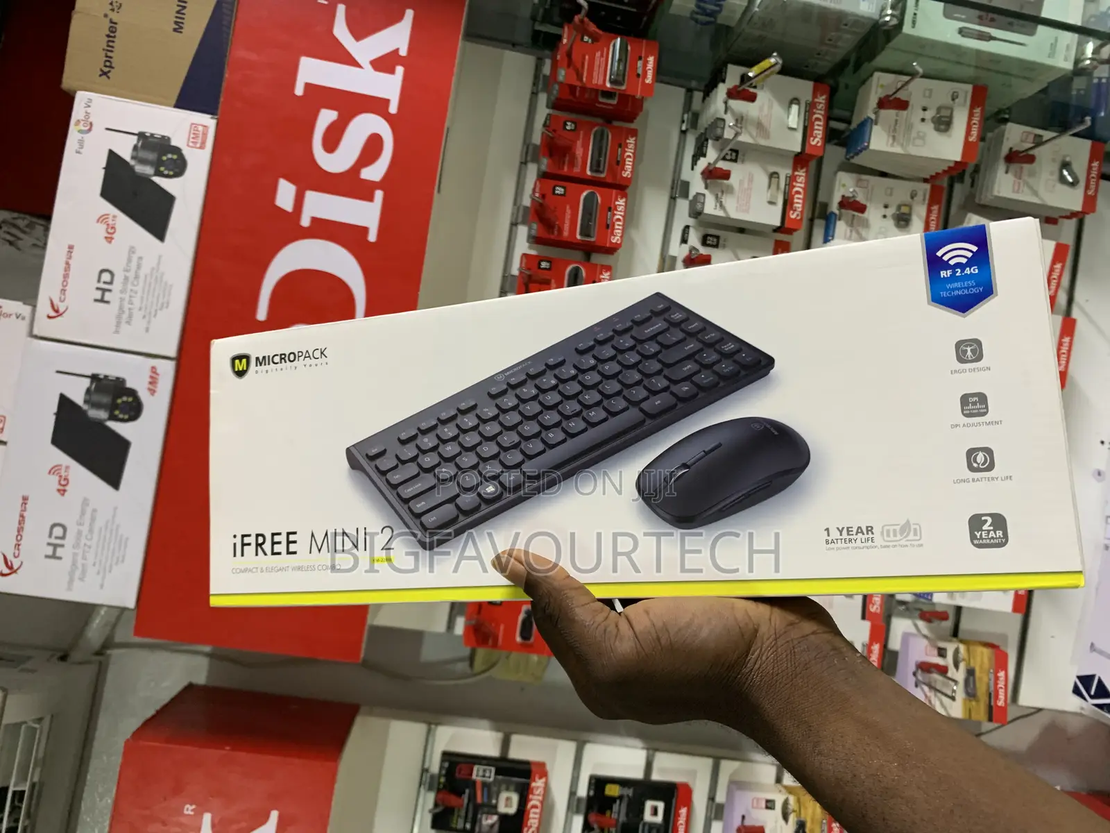 Micropack Ifree Mini Slim Wireless Mouse and Keyboard Comb