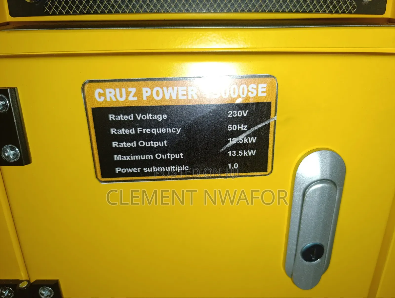 13.5kva Cruz Diesel Generator