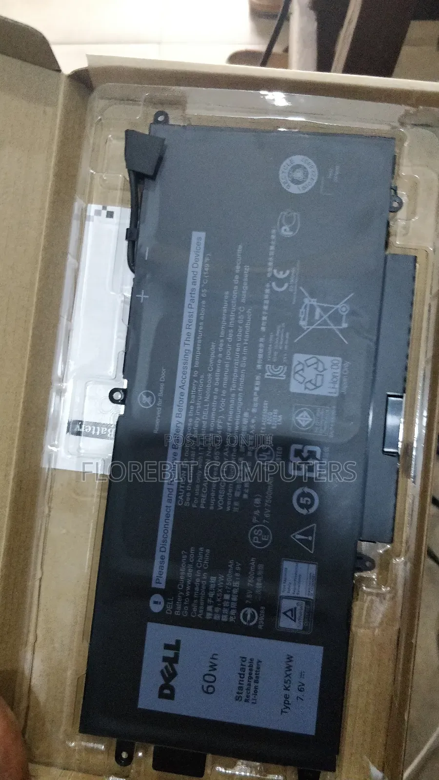 K5xww Dell Laptop Battery
