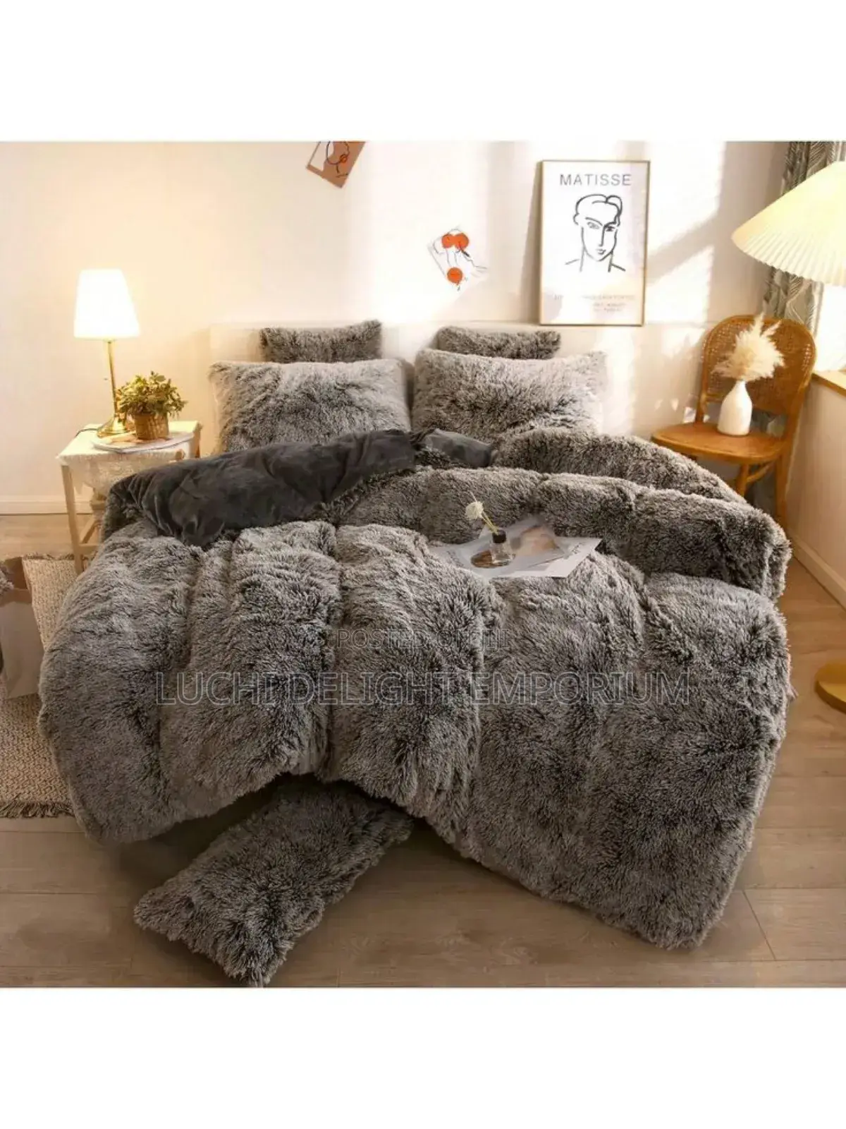 Luxury Fur Duvets, Bedsheet and Pillowcase
