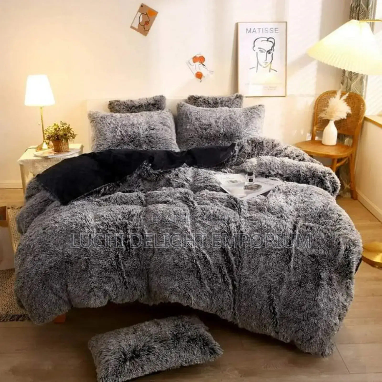 Luxury Fur Duvets, Bedsheet and Pillowcase