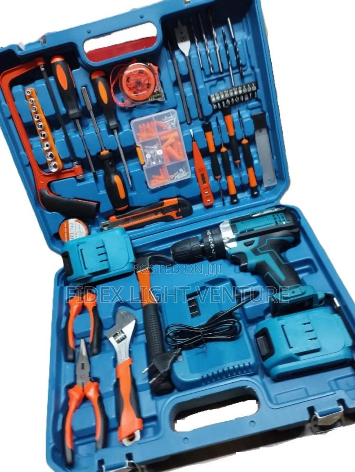 Accessories Cordless Drill 47pc Tool Set With 2 Batteries