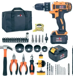 Accessories Cordless Drill 47pc Tool Set With 2 Batteries