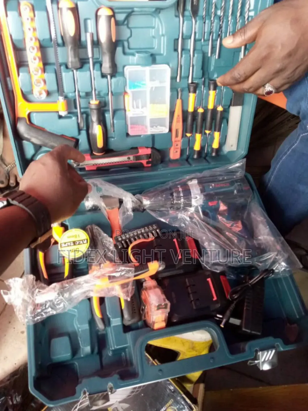 Accessories Cordless Drill 47pc Tool Set With 2 Batteries