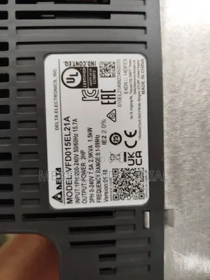 Delta VFD 1.5kw 1phase Vfd015el21a