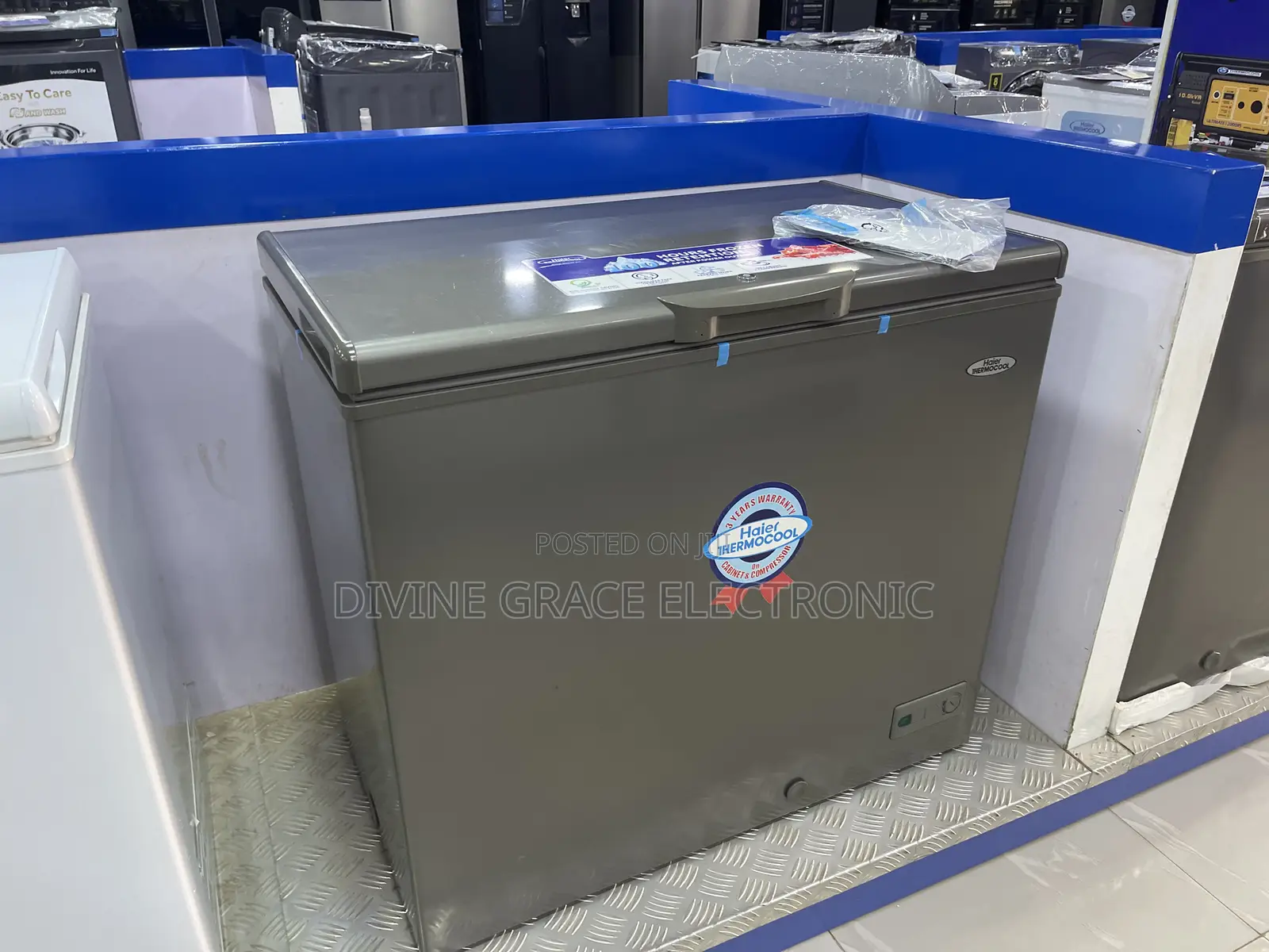200 Litres Haier Thermocool Silver Chest Freezer