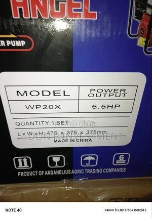 My Angel 2" Inches Water Pump 5.5hp