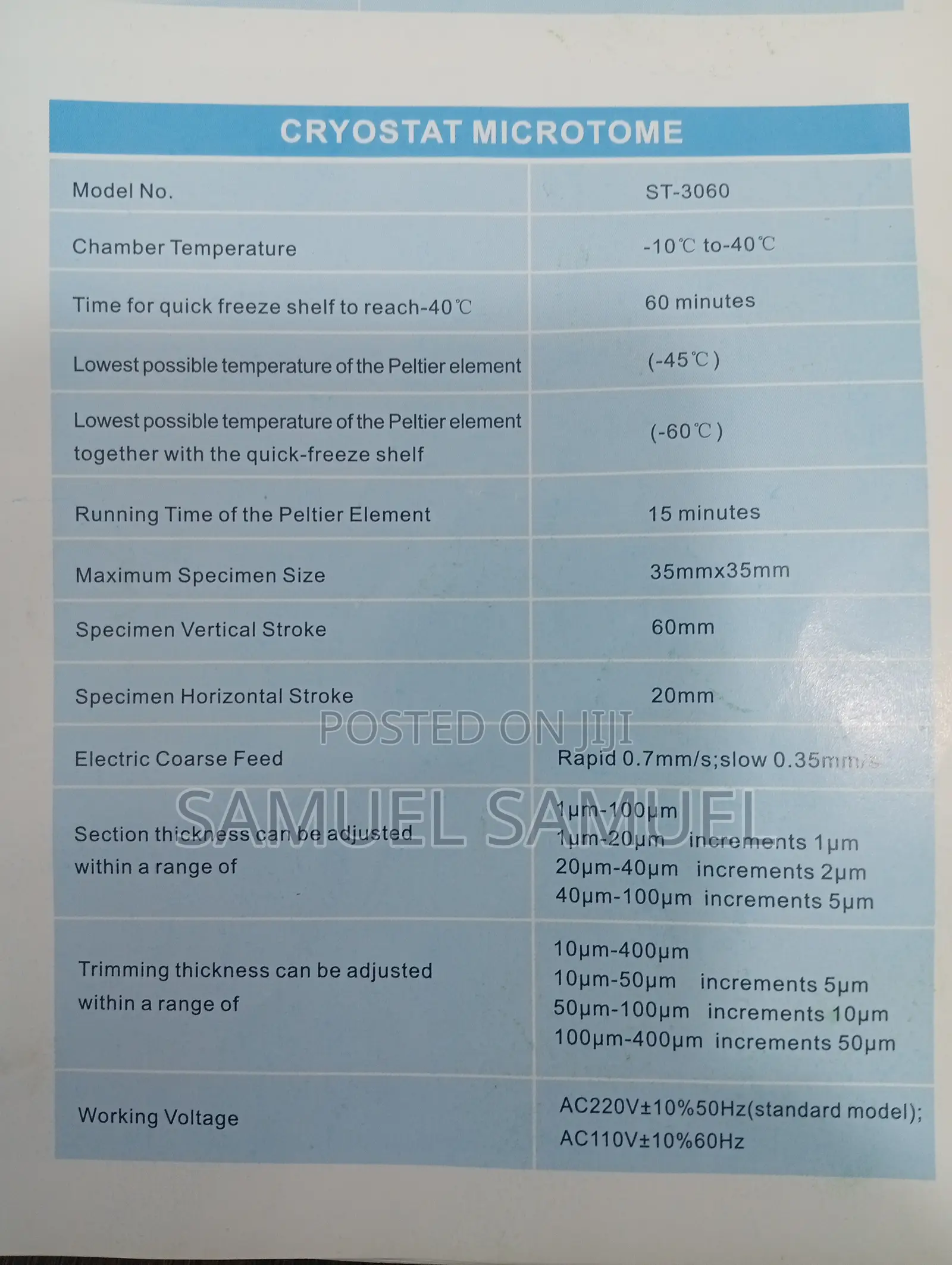 Cryostat Microtome