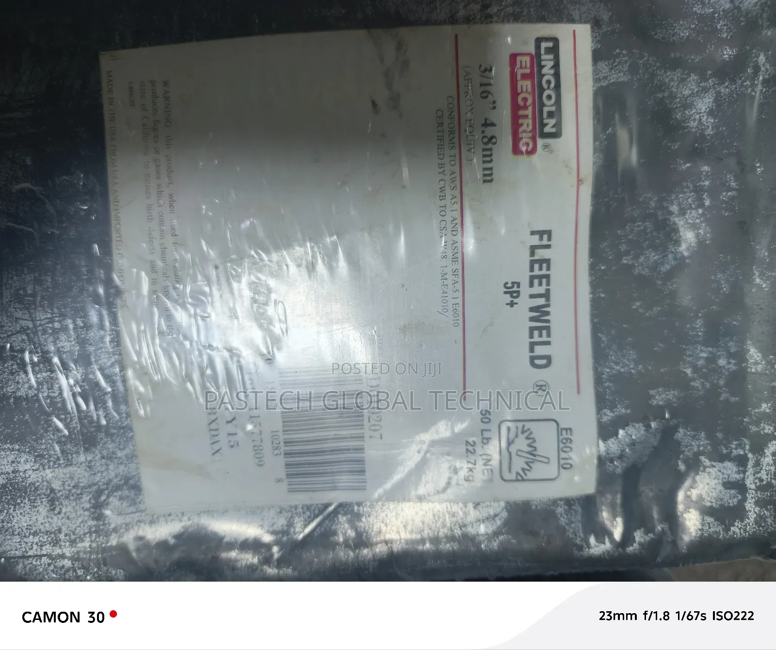 Fleetweld 5p Aws E6010 Electrode (P/N Ed010207)