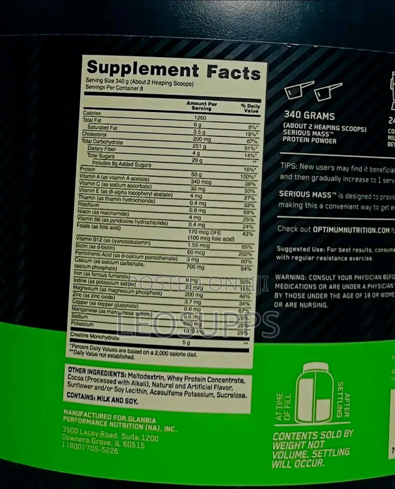 Optimum Nutrition Serious Mass 6lb (Mass Gainer)