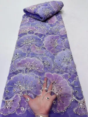 Luxury 3d Beadedlace Fabric–Perfect for Brides, Asoebi Girls