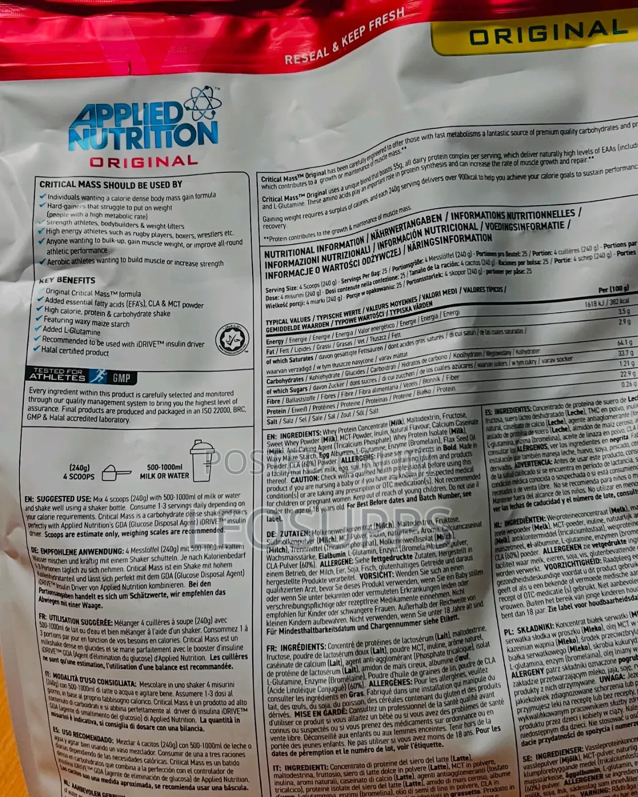 Applied Nutrition Critical Mass Gainer 6kg
