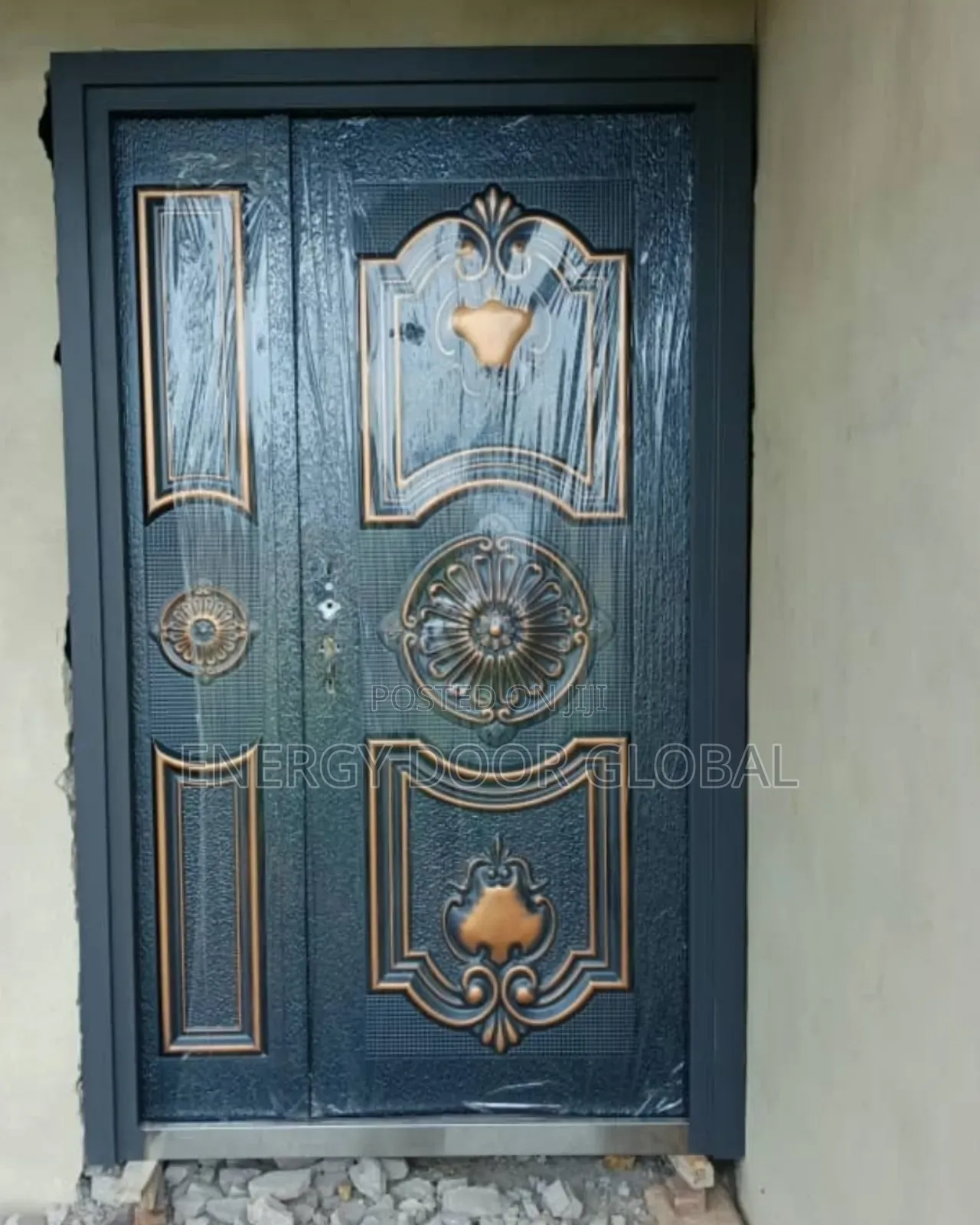 7ft/4ft Superior Rose Oval Crafted Copper Security Door