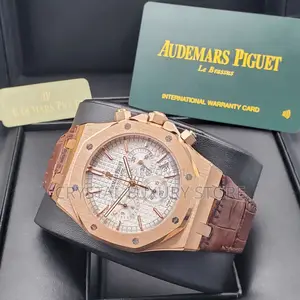 Audemars Piguet Quality Luxury Genuine Leather Wristwatch