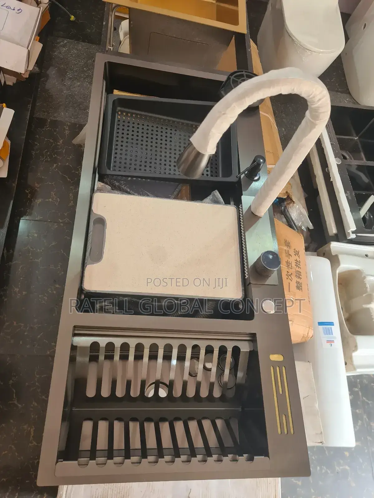 Muti-Function Kitchen Sink With Dish Drainer