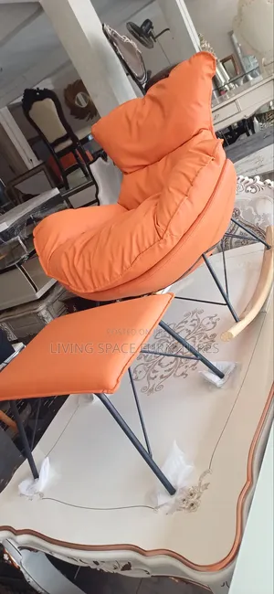 High-Quality Rocking Relaxing Leather Chair With Footrest