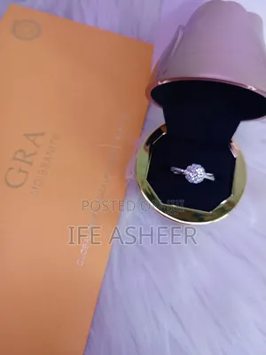 Photo - Charming Silver Mossanite Diamond Stone Ring Md009