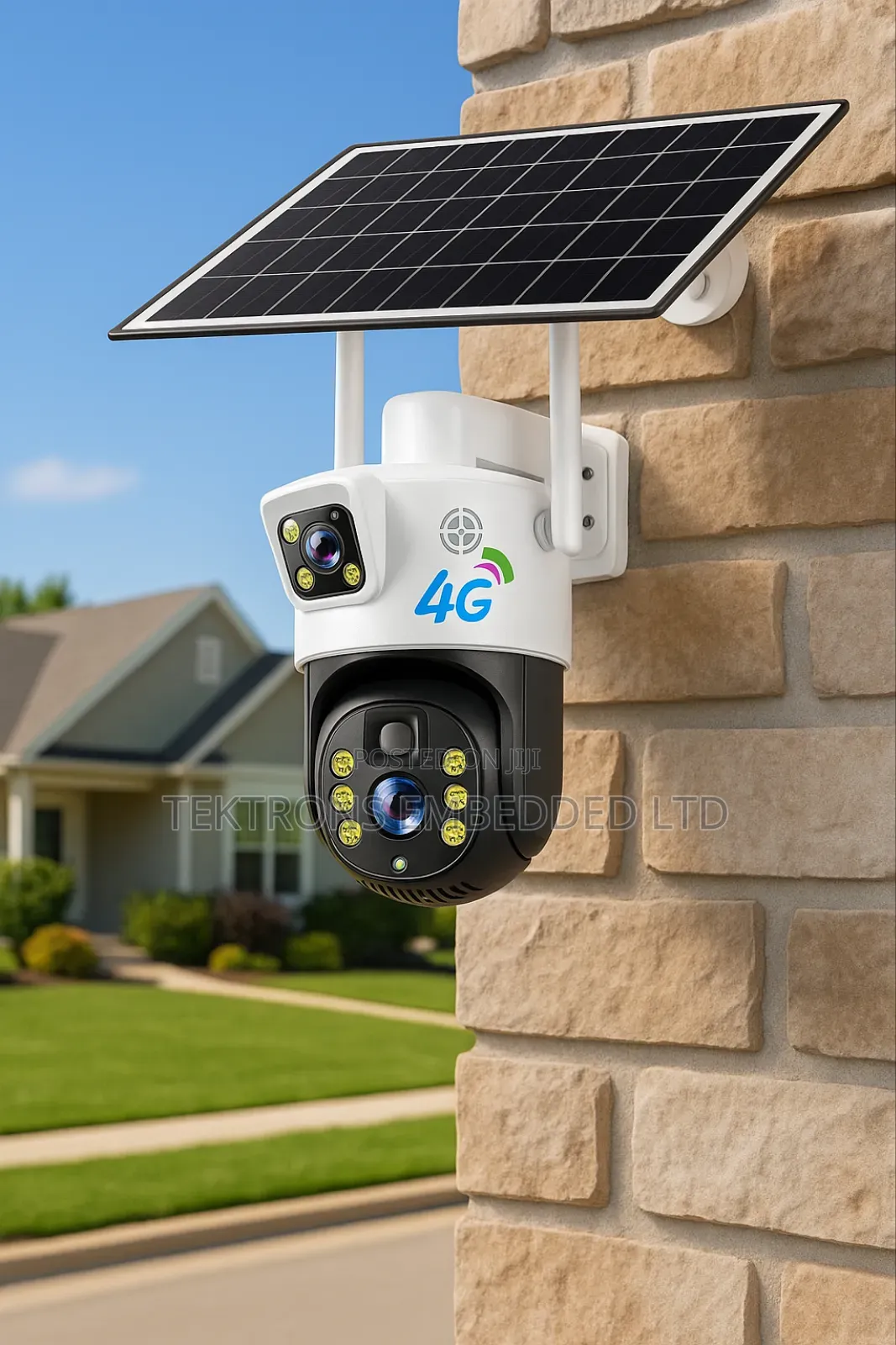 4g Solar Powered Dual Lens Security Outdoor Camera