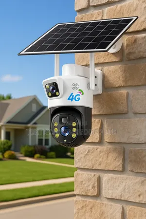 4g Solar Powered Dual Lens Security Outdoor Camera