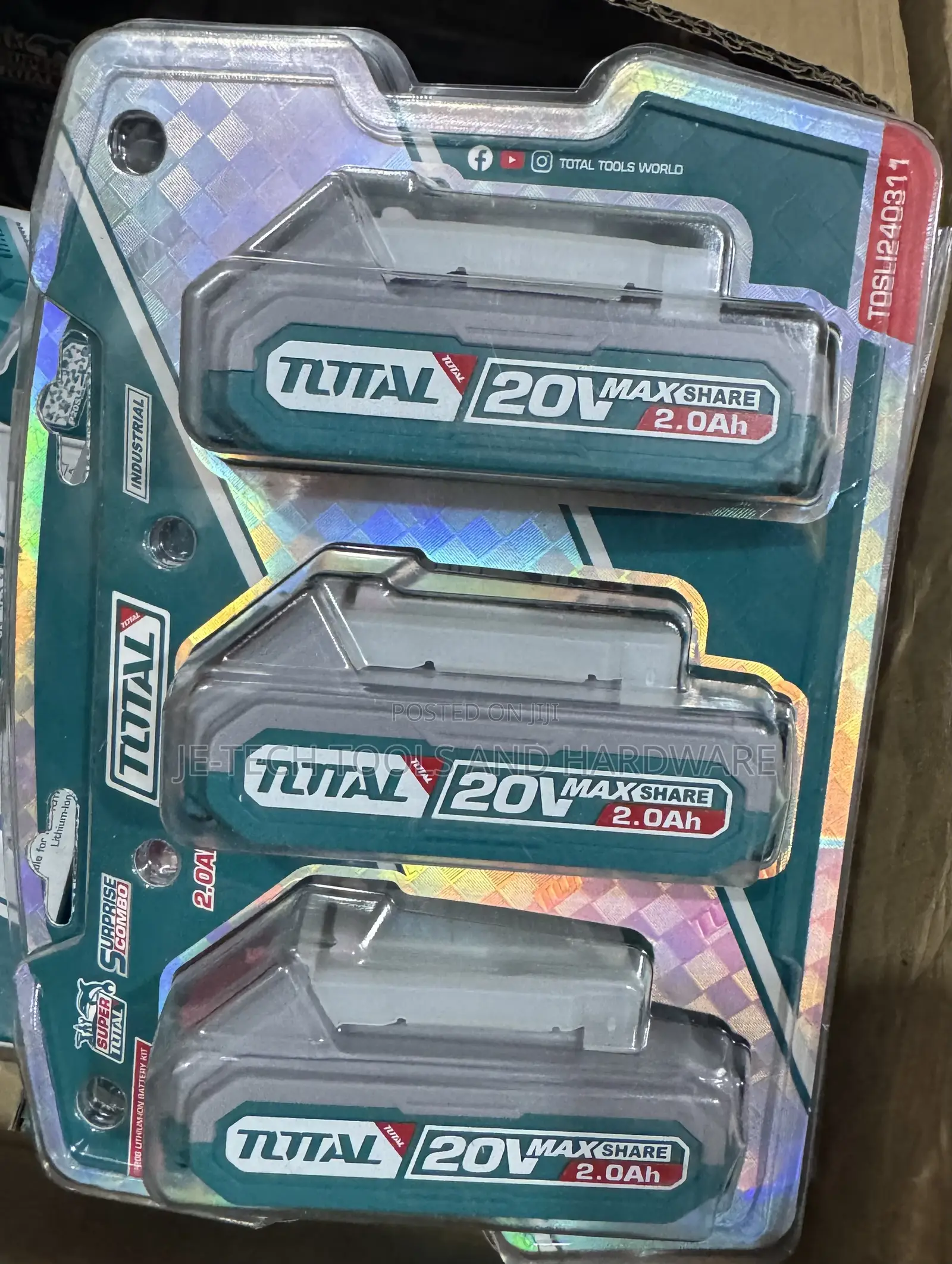 Total 20v Max Share 2.0ah Lithium-ion Batteries
