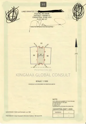 Land for Sale Dakibiyu - Size: 1600sqm