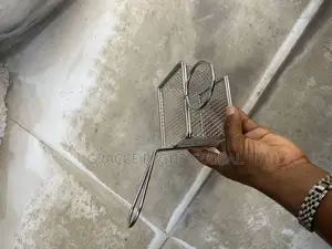 Stainless Chips Basket With Ketchup Holder